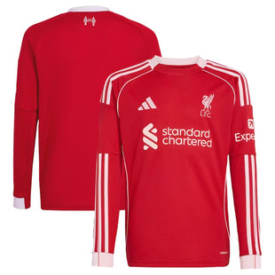 Liverpool Home Long Sleeve Stadium Shirt 2025-26