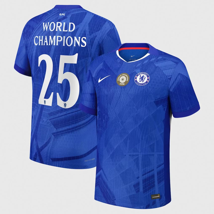 Chelsea Cup Dri-FIT ADV Home Match Shirt 2025-26 with World Champions 25 chest badge