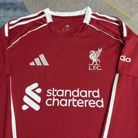 Liverpool Home Long Sleeve Stadium Shirt 2025-26