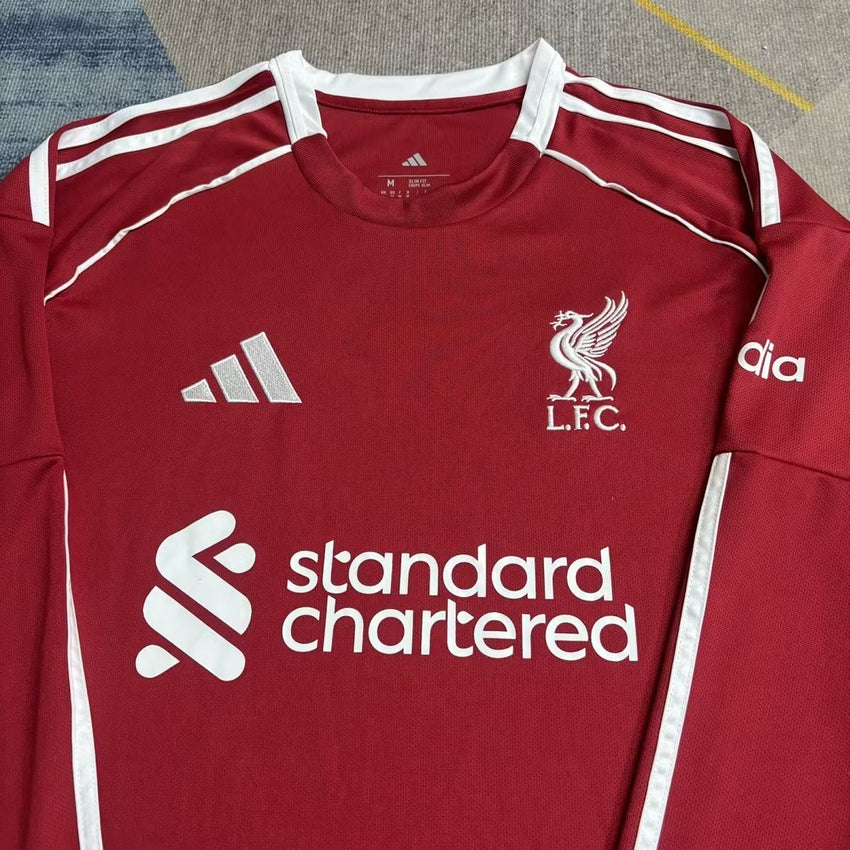 Liverpool Home Long Sleeve Stadium Shirt 2025-26