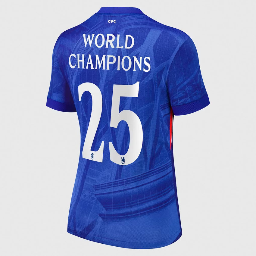 Chelsea Cup Home Stadium Shirt 2025-26 - Womens with World Champions 25 chest badge
