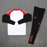 Adult/Kids 2025/2026 Arsenal Half-Pull Training Wear White Football Shirt