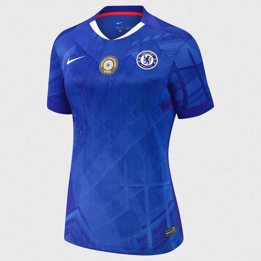 Chelsea Cup Home Stadium Shirt 2025-26 - Womens with World Champions 25 chest badge