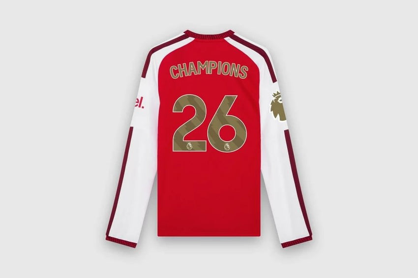 Arsenal Premier League Champions Home Long Sleeve Stadium Shirt 2026-27