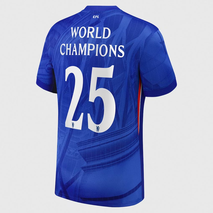Chelsea Cup Home Stadium Shirt 2025-26 with World Champions 25 chest badge