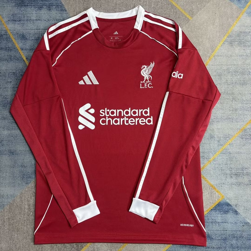 Liverpool Home Long Sleeve Stadium Shirt 2025-26